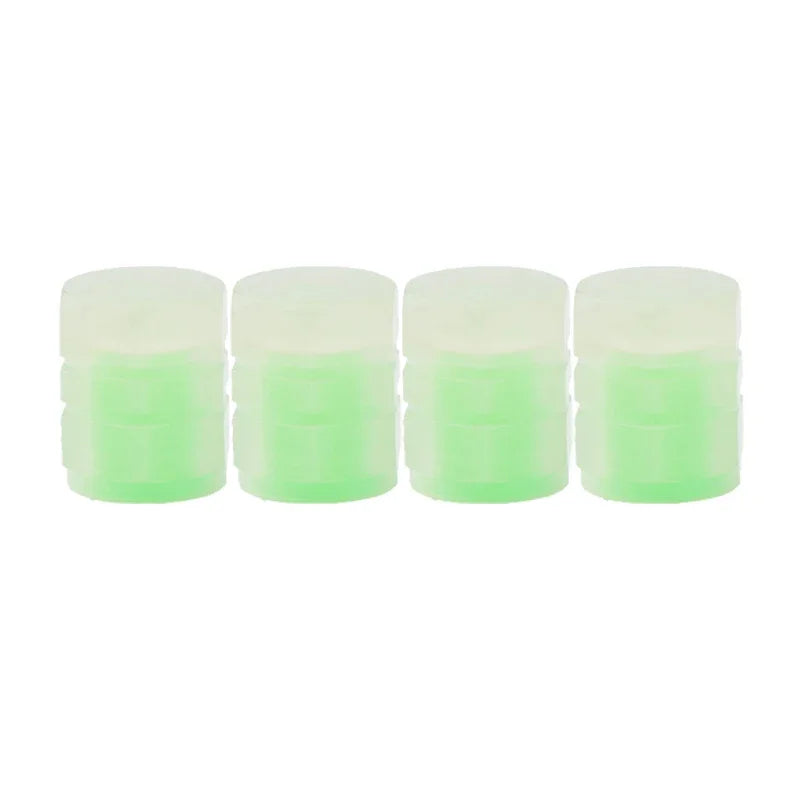 Tapones de válvula luminosos fluorescentes de noche para neumáticos de coche, decoración brillante para motocicletas y bicicletas, boquillas para neumáticos, accesorios para coche.