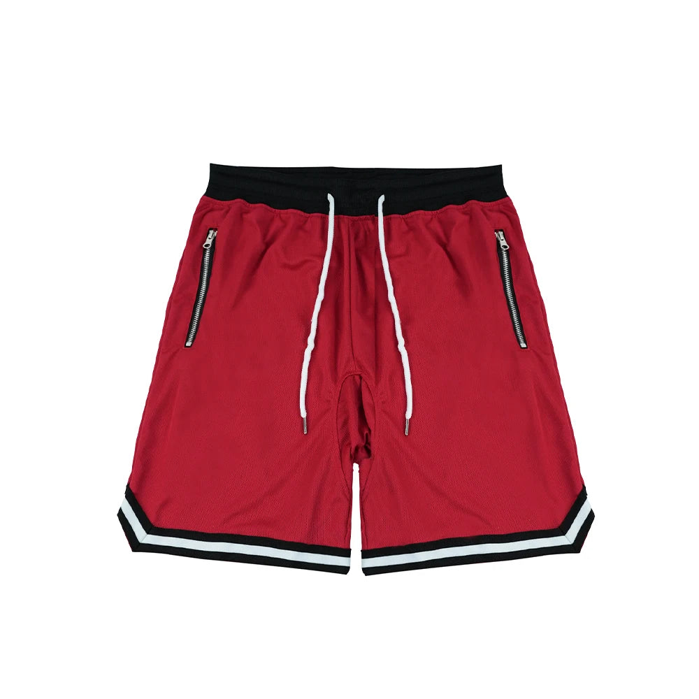 Pantalones cortos deportivos de baloncesto para hombre, de malla, de secado rápido, para gimnasio, para verano, para correr, informales, transpirables.