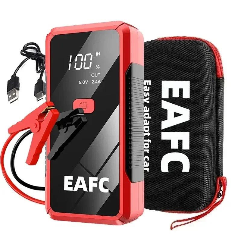 Arrancador de batería portátil para coche EAFC de 12 V, cargador de refuerzo, dispositivo de arranque, iluminación de emergencia automática