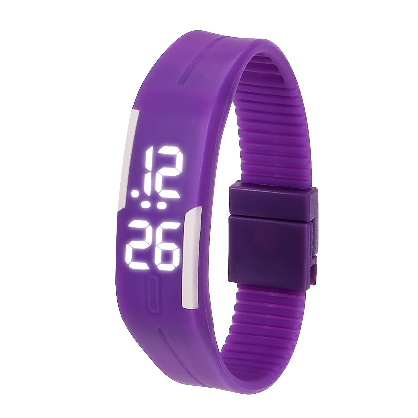 Relojes deportivos digitales para adultos y niños , reloj de pulsera con correa de silicona y pantalla LED