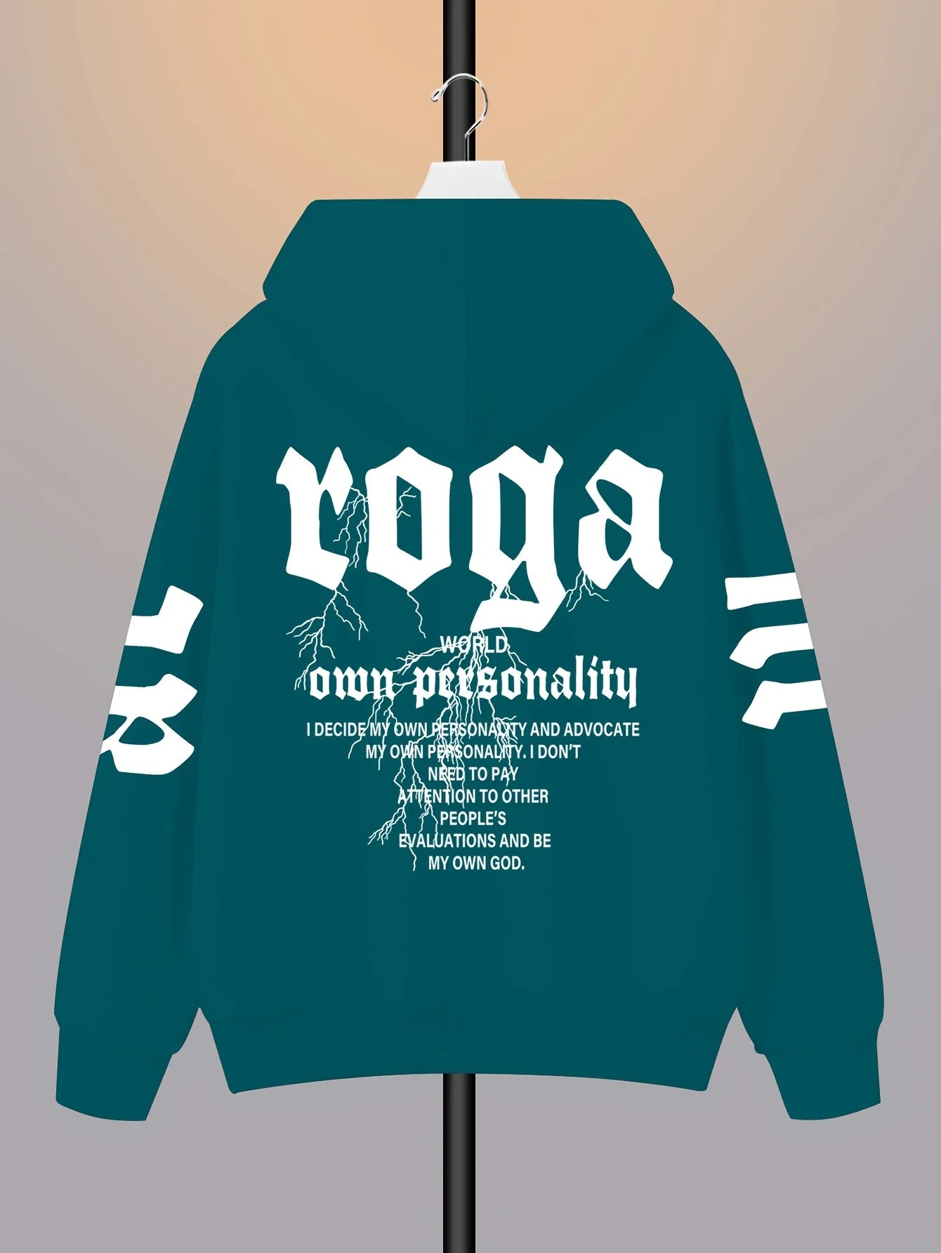 Sudadera con capucha cómoda y suave con estampado de letras a la moda para hombre, ropa de estilo callejero urbano para exteriores