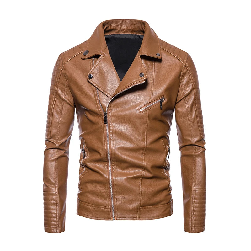 Abrigo de cuero americano para hombre, chaqueta de cuero, Top táctico Retro para motocicleta, abrigo impermeable, novedad de