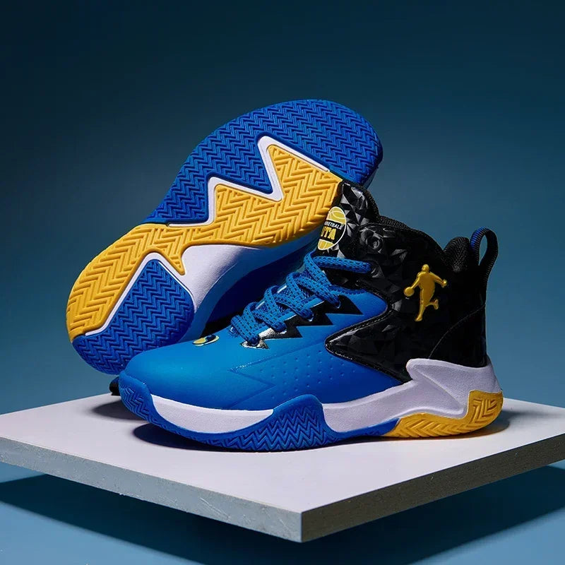 Zapatillas de baloncesto para niños, niñas y adolescentes transpirables, antideslizantes, con cordones, para entrenamiento en interiores y exteriores, zapatillas de tenis