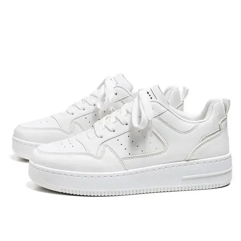 Zapatos de plataforma aireadores para hombre, de moda, a juego, con plataforma blanca, deportivos, informales, de moda