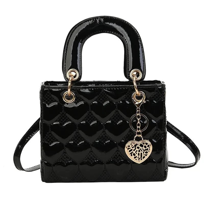 Bolso de mano para mujer, de alta calidad, a la moda, clásico, acolchado, con asa cuadrada, bandolera de hombro.