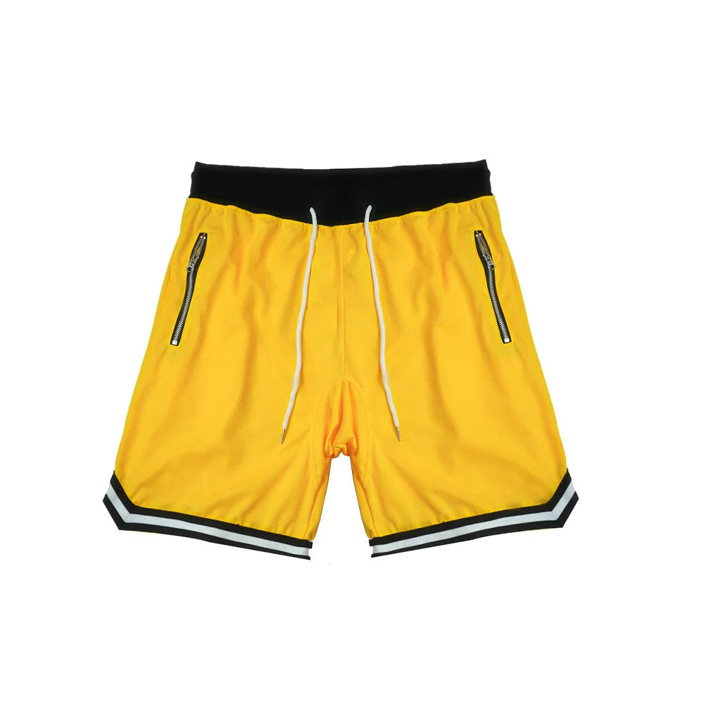 Pantalones cortos deportivos de baloncesto para hombre, de malla, de secado rápido, para gimnasio, para verano, para correr, informales, transpirables.