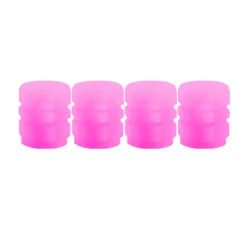Tapones de válvula luminosos fluorescentes de noche para neumáticos de coche, decoración brillante para motocicletas y bicicletas, boquillas para neumáticos, accesorios para coche.