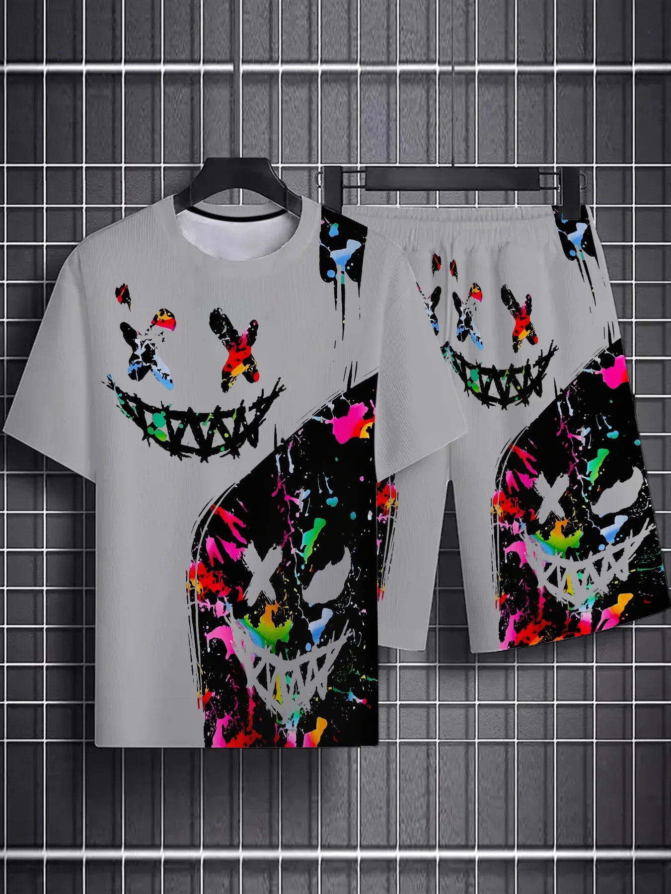El nuevo traje casual de verano para hombre de impresos en de moda callejera
