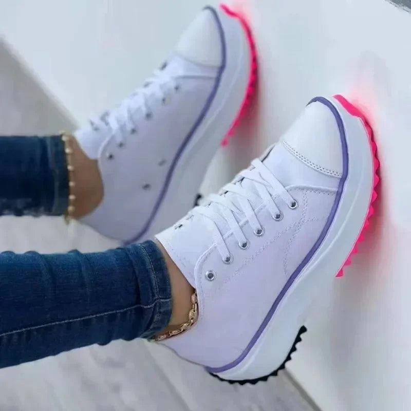 Zapatos casuales nuevos para mujer, de lona, con cabeza redonda, color liso, de caña baja y talla grande, para otoño y verano