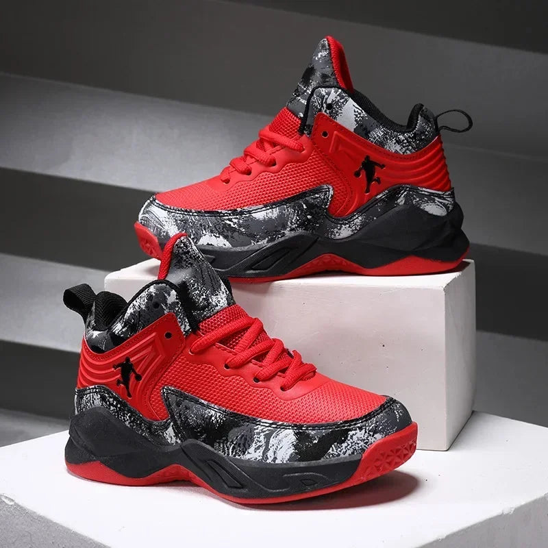 Nuevas zapatillas de baloncesto de marca para niños, suela gruesa, antideslizantes, zapatillas deportivas para niños, zapatillas de baloncesto para niños.