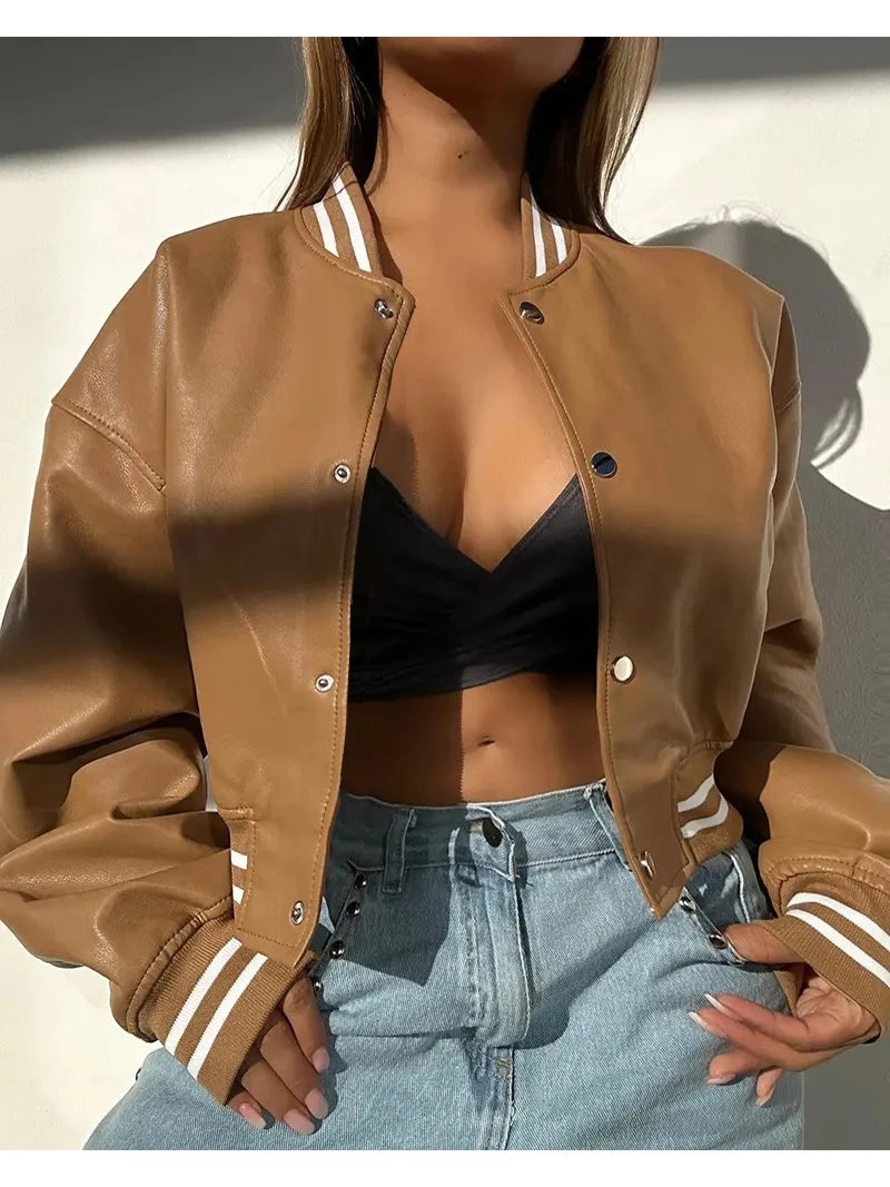 chaquetas depara mujer, Invierno abrigos de manga larga, motocicleta , PU prendas de vestir exteriores de cuero