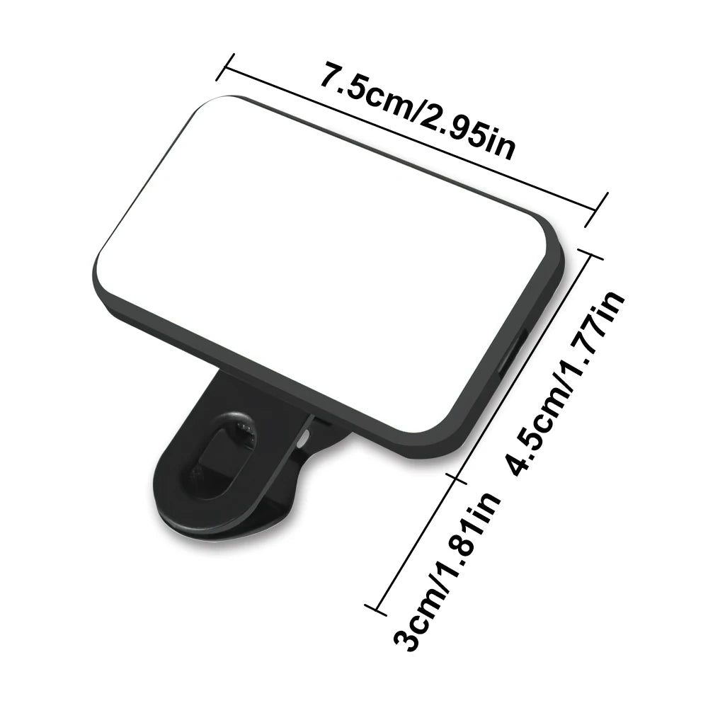 Mini luz de relleno para selfies, recargable, 3 modos de color, brillo ajustable, clip para teléfonos móviles, computadoras, fotografía, luces LED
