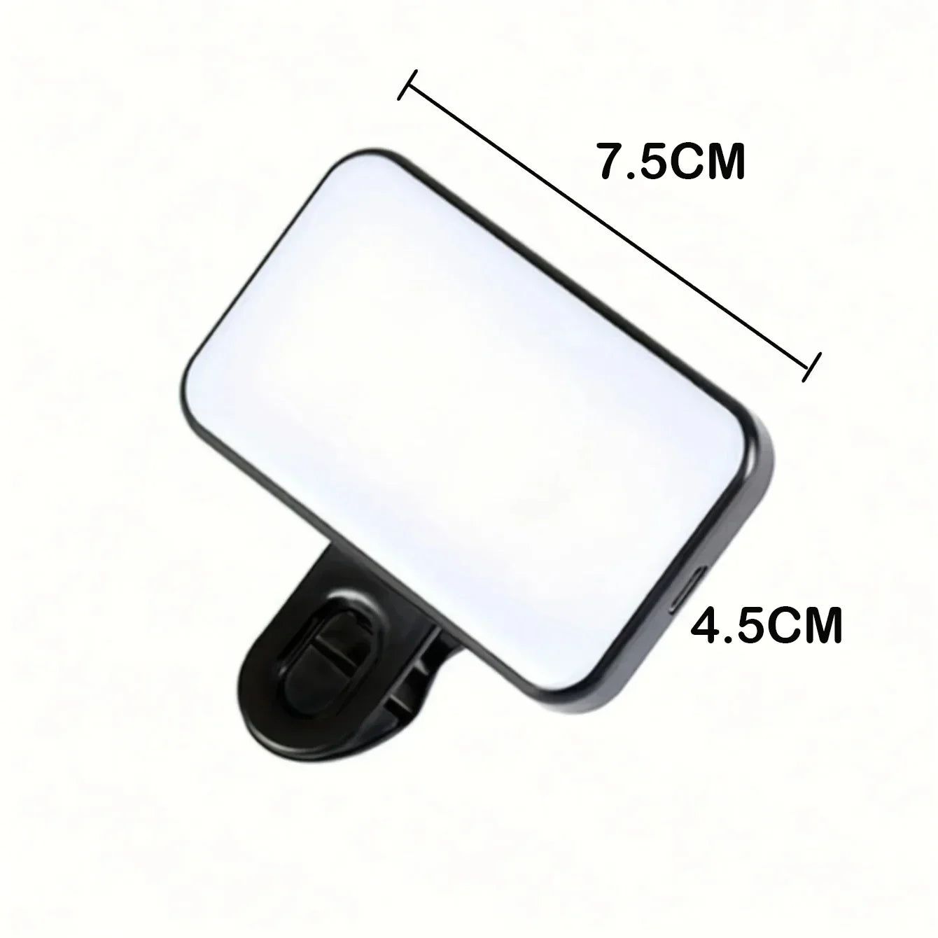 Mini luz de relleno recargable para selfies: 3 modos de color, brillo ajustable, luz LED con clip para teléfonos móviles y computadoras.