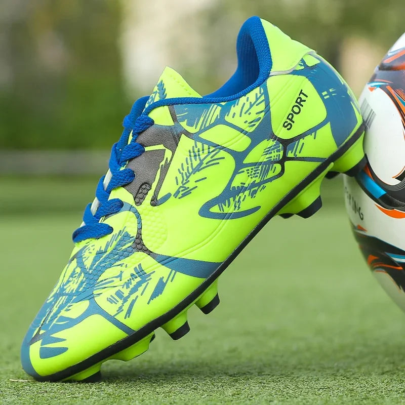 Botas de fútbol para niños, para entrenamiento en césped interior y exterior