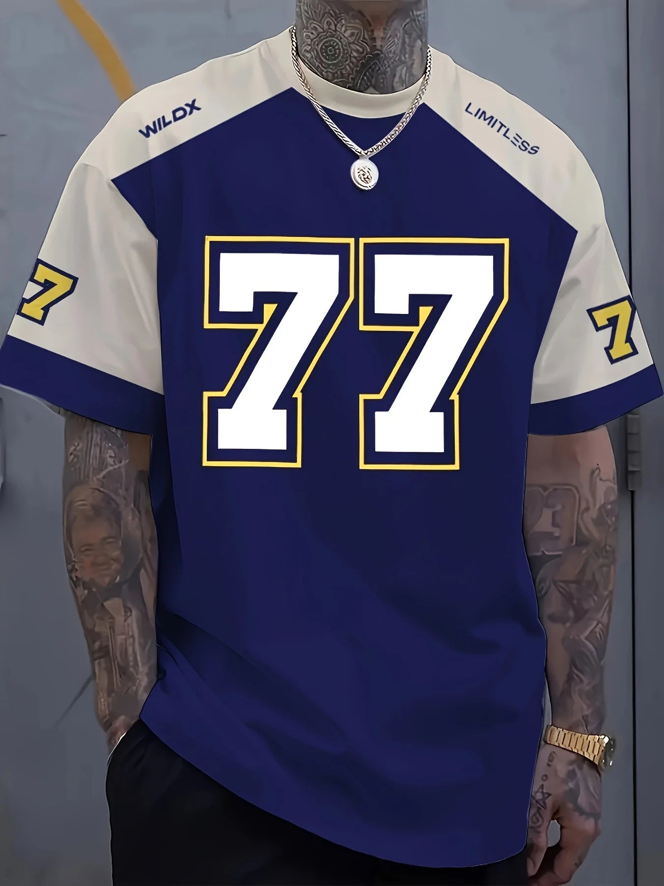 Camiseta Deportiva Casual Ligera y Transpirable con Estampado Digital para Hombre, Verano 2026