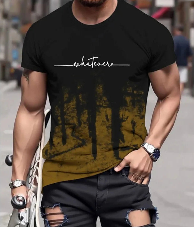 Camiseta de moda de verano con estampado para hombre