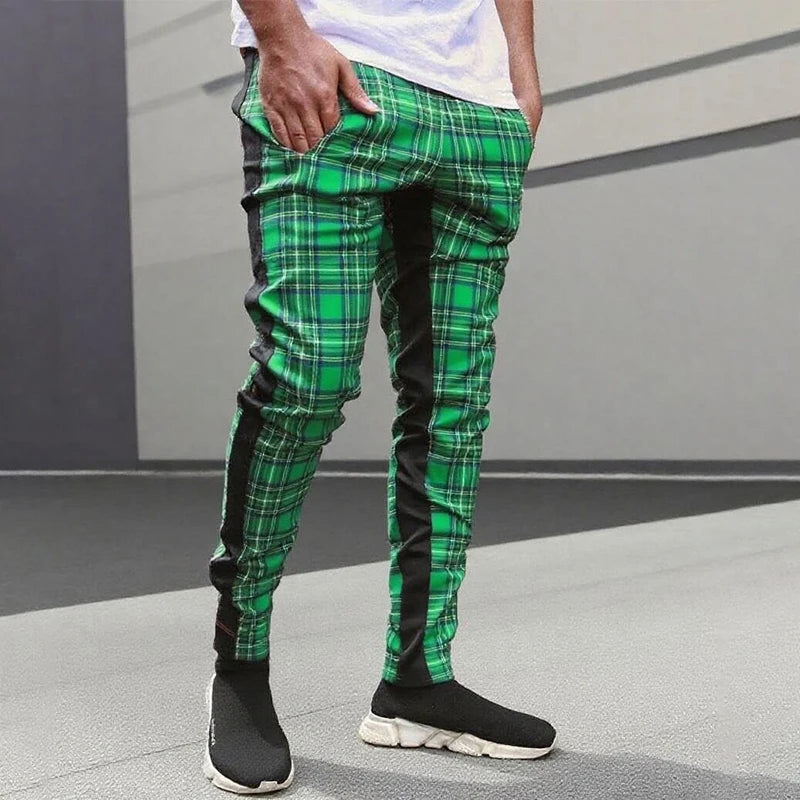 pantalones informales, para hombre, pantalones de chándal, pantalones de chándal ajustados