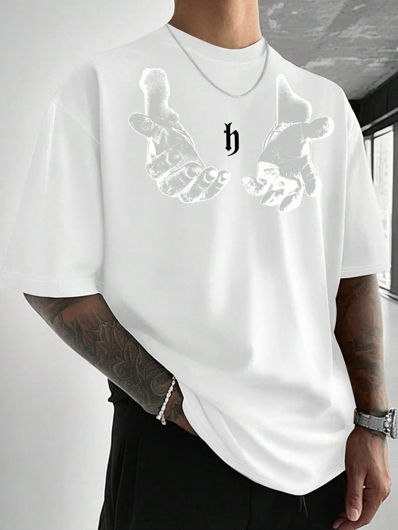 Camiseta de manga corta informal con estampado para hombre, para uso diario, primavera y verano