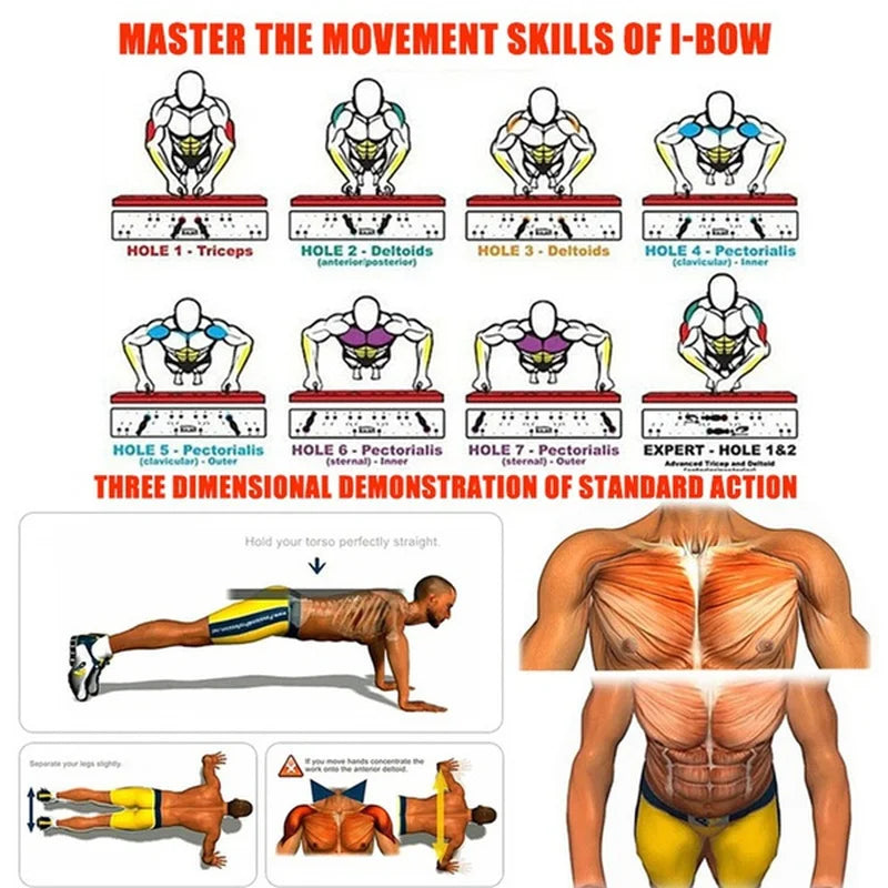Tabla de flexiones portátil y multifuncional con asas, equipo de fitness plegable para entrenamiento de pecho, abdomen, brazos y espalda.
