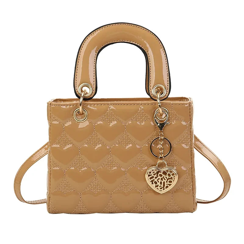 Bolso de mano para mujer, de alta calidad, a la moda, clásico, acolchado, con asa cuadrada, bandolera de hombro.