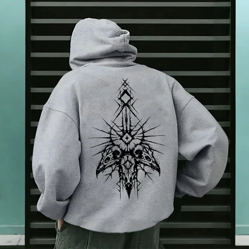 Ropa de calle para hombre, Sudadera con capucha con estampado , chaqueta informal de moda para otoño e invierno