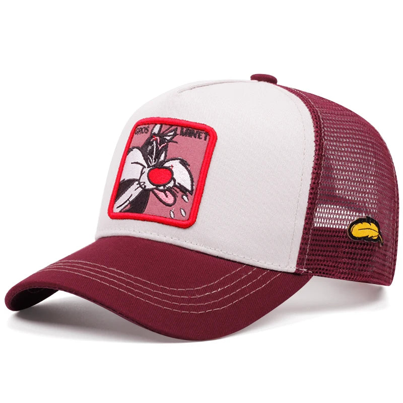 Gorra de béisbol de dibujos animados de moda