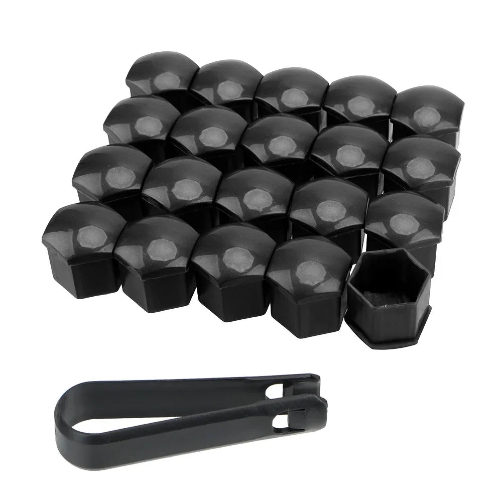 20 unidades Tapas protectoras para tuercas de rueda de coche, 17/19/21 mm, antioxidantes,( Mira que llave coge tu tuerca antes de comprar )