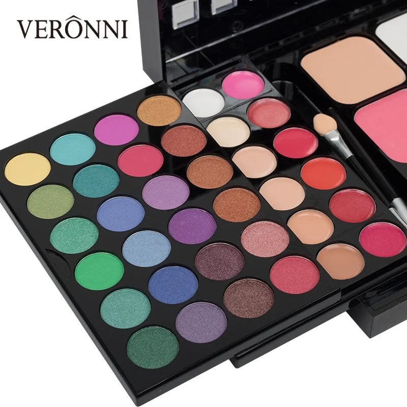 Palette de fards à paupières pailletés 40/74/78 couleurs, kit de cosmétiques en poudre pressée, mat, imperméable et longue durée, outils de maquillage pour femmes