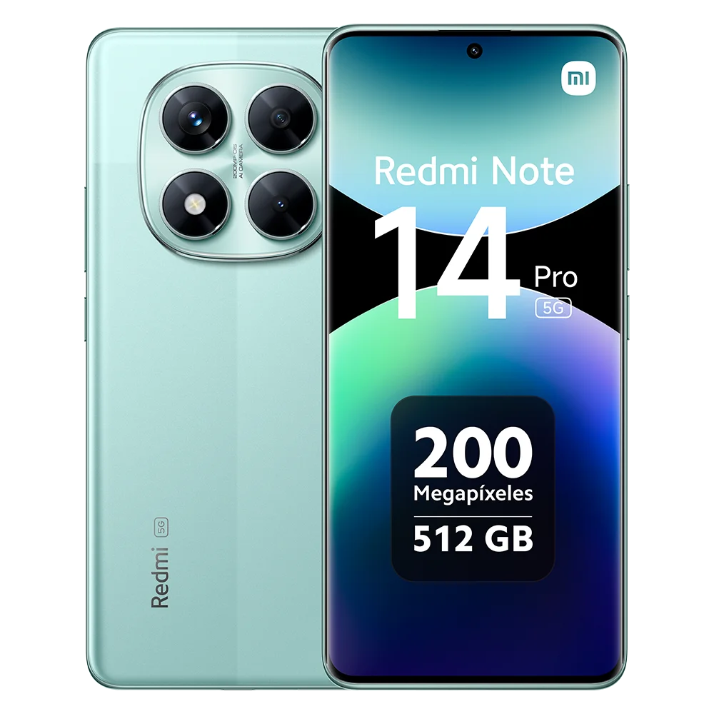Xiaomi Redmi Note 14 Pro 5G Versión Europea 256 GB/512 GB MTK Dimensity 7300-Ultra Pantalla AMOLED de 6,67" 120 Hz Cámara principal de 200 MP OIS Carga de 45 W, IP68, NFC