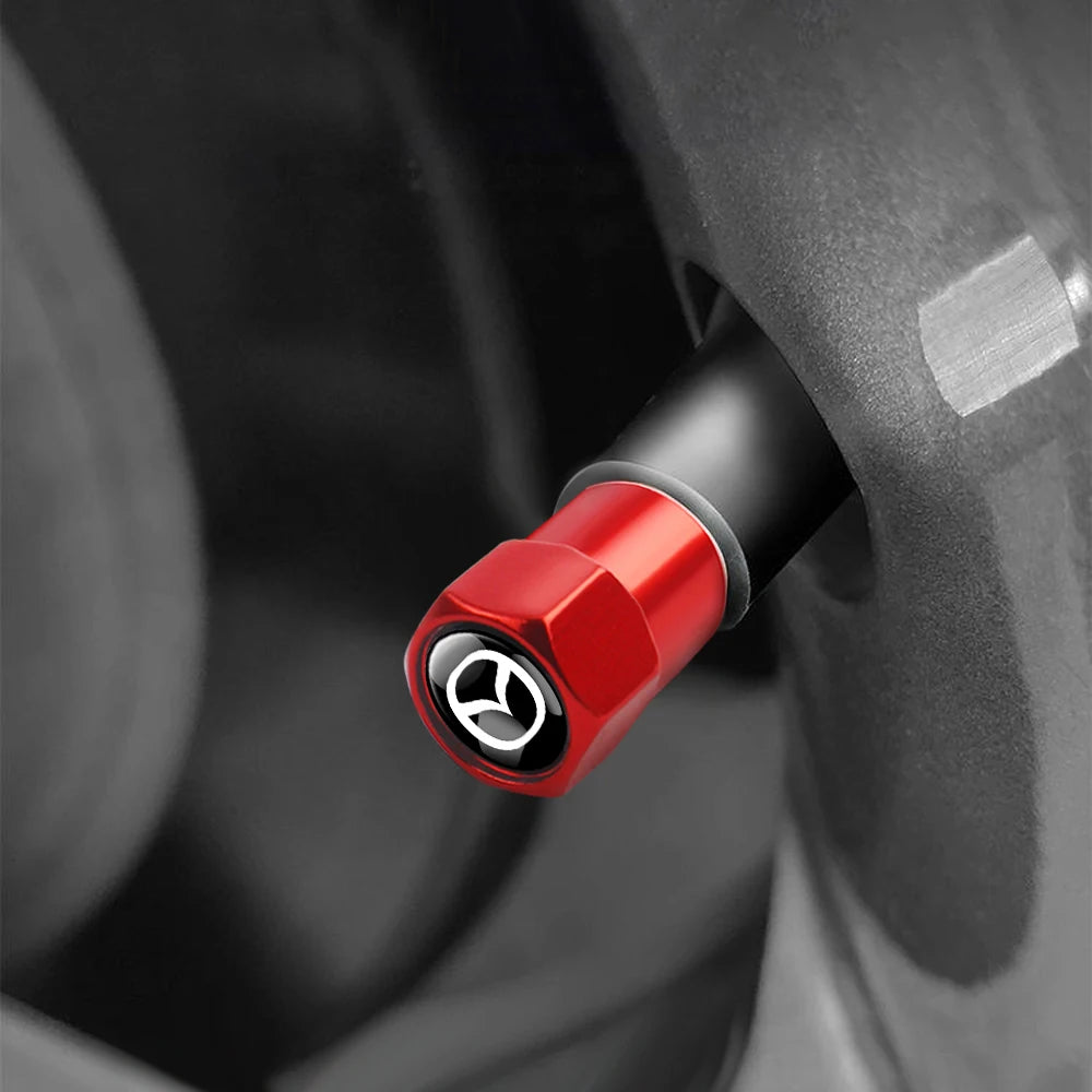 4 tapas de válvulas de neumáticos de aleación de aluminio para Mazda CX-3 BK CX-5 MS Speed 5 6 2 3 CX30 MX-5.