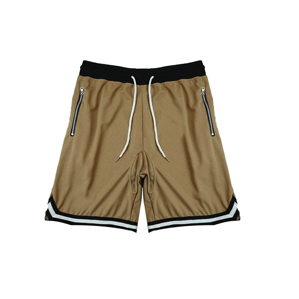 Pantalones cortos deportivos de baloncesto para hombre, de malla, de secado rápido, para gimnasio, para verano, para correr, informales, transpirables.