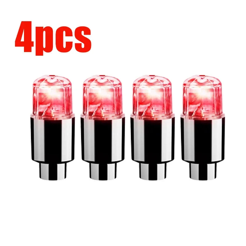 Luz ambiental para buje de coche, luces LED para neumáticos de bicicleta, lámpara de neón universal para coche, luces para tapa de válvula, bombilla intermitente colorida decorativa para neumáticos