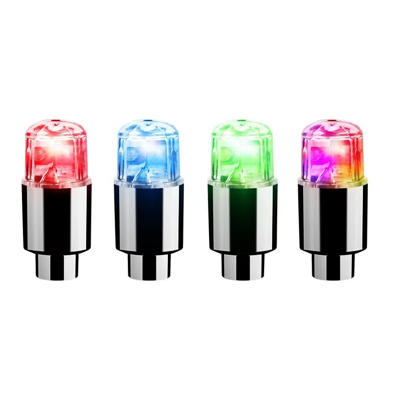 Luz ambiental para buje de coche, luces LED para neumáticos de bicicleta, lámpara de neón universal para coche, luces para tapa de válvula, bombilla intermitente colorida decorativa para neumáticos
