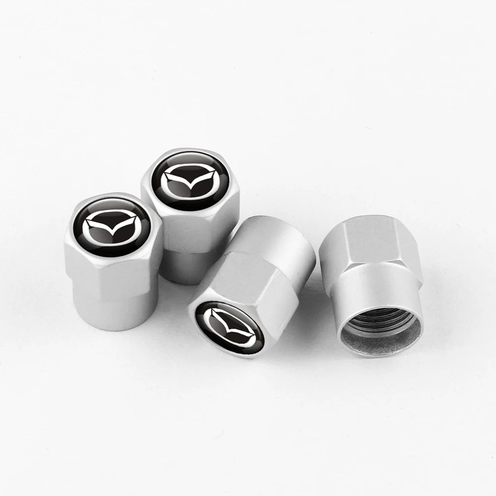 4 tapas de válvulas de neumáticos de aleación de aluminio para Mazda CX-3 BK CX-5 MS Speed 5 6 2 3 CX30 MX-5.