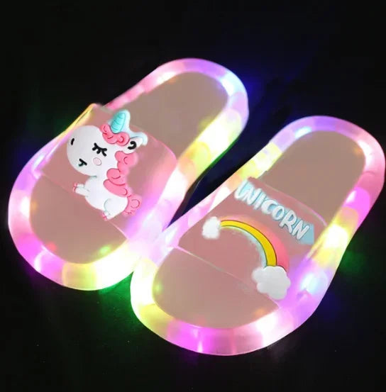 Chanclas ,Zapatillas para niños y niñas de unicornios de dibujos animados