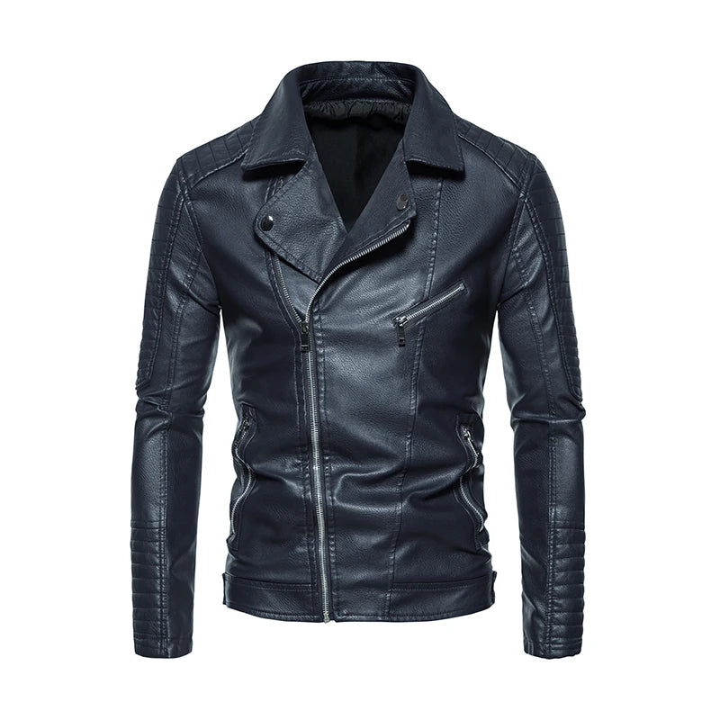 Abrigo de cuero americano para hombre, chaqueta de cuero, Top táctico Retro para motocicleta, abrigo impermeable, novedad de