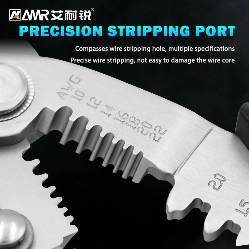 Tijeras de electricista multifuncionales de acero inoxidable de 6 pulgadas y 8 pulgadas para cortar cables de pelado de prensado