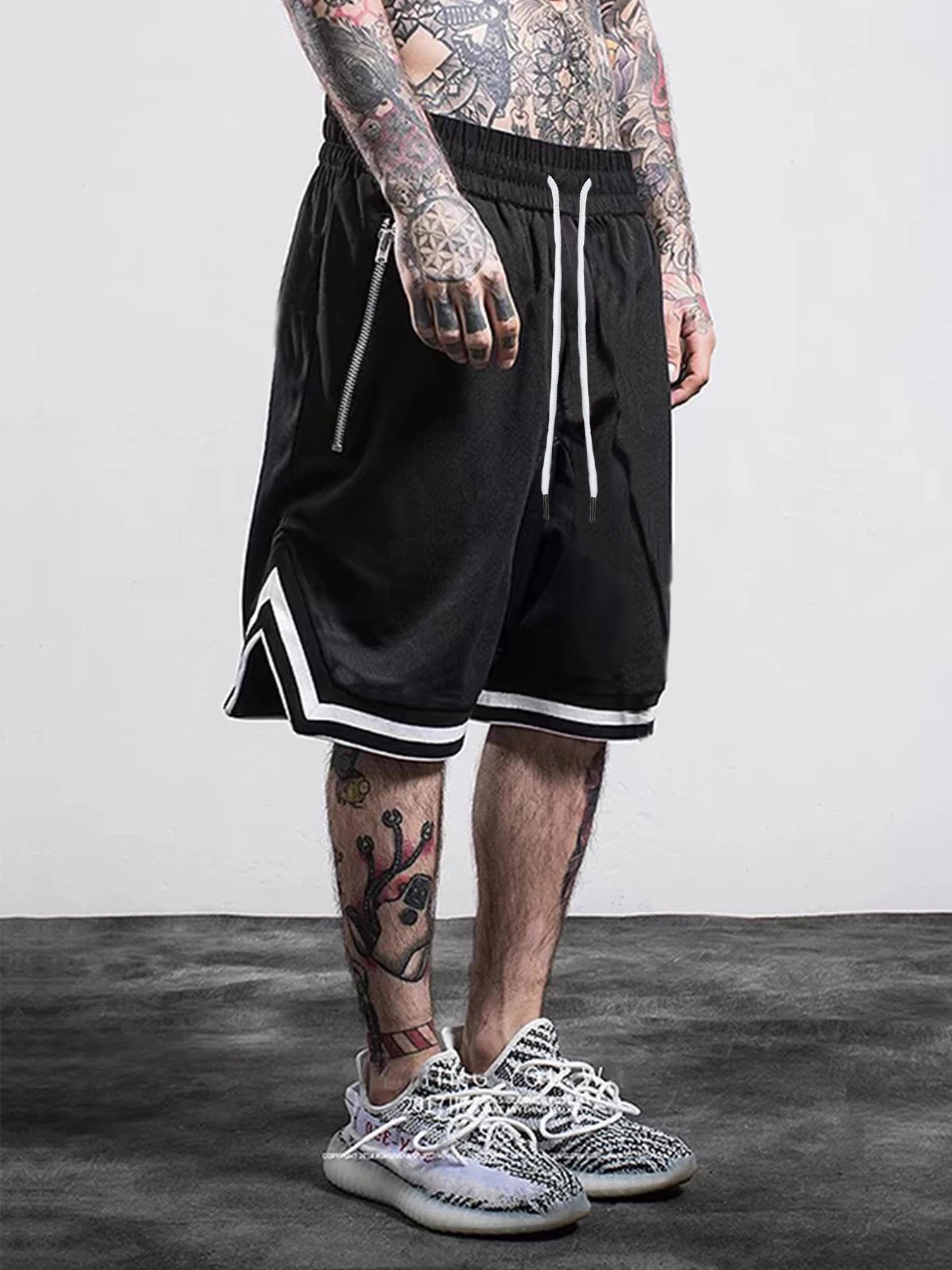 Pantalones cortos deportivos de baloncesto para hombre, de malla, de secado rápido, para gimnasio, para verano, para correr, informales, transpirables.