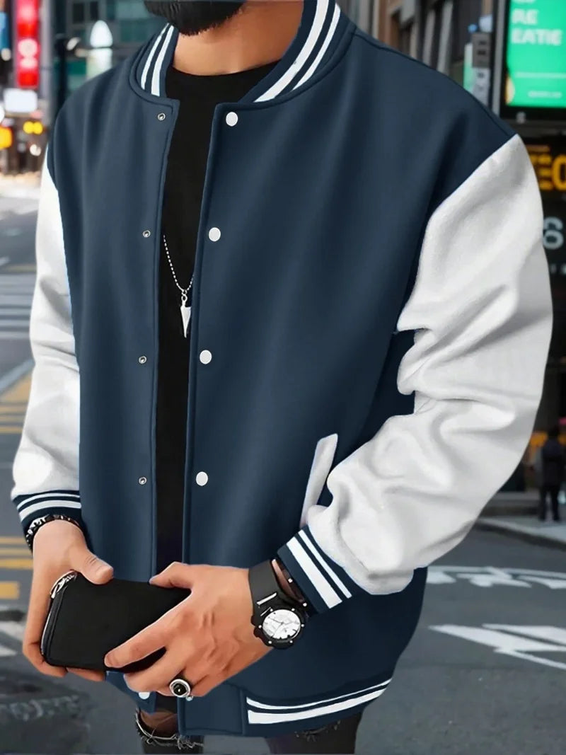 chaqueta de uniforme de béisbol clásico hombres calle gótica Punk Casual ropa informal suelta