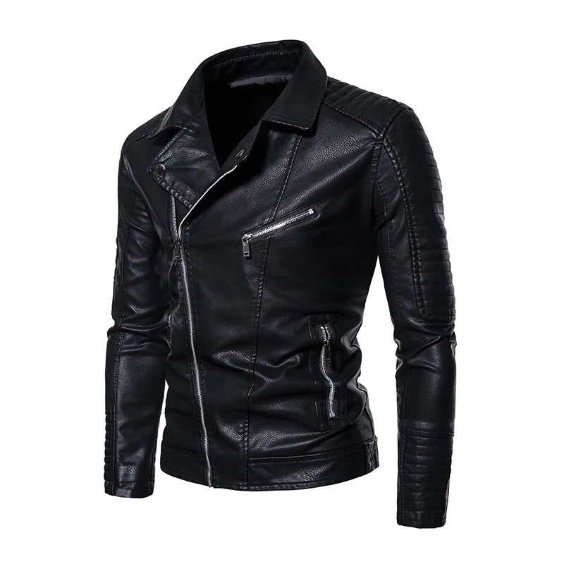 Abrigo de cuero americano para hombre, chaqueta de cuero, Top táctico Retro para motocicleta, abrigo impermeable, novedad de