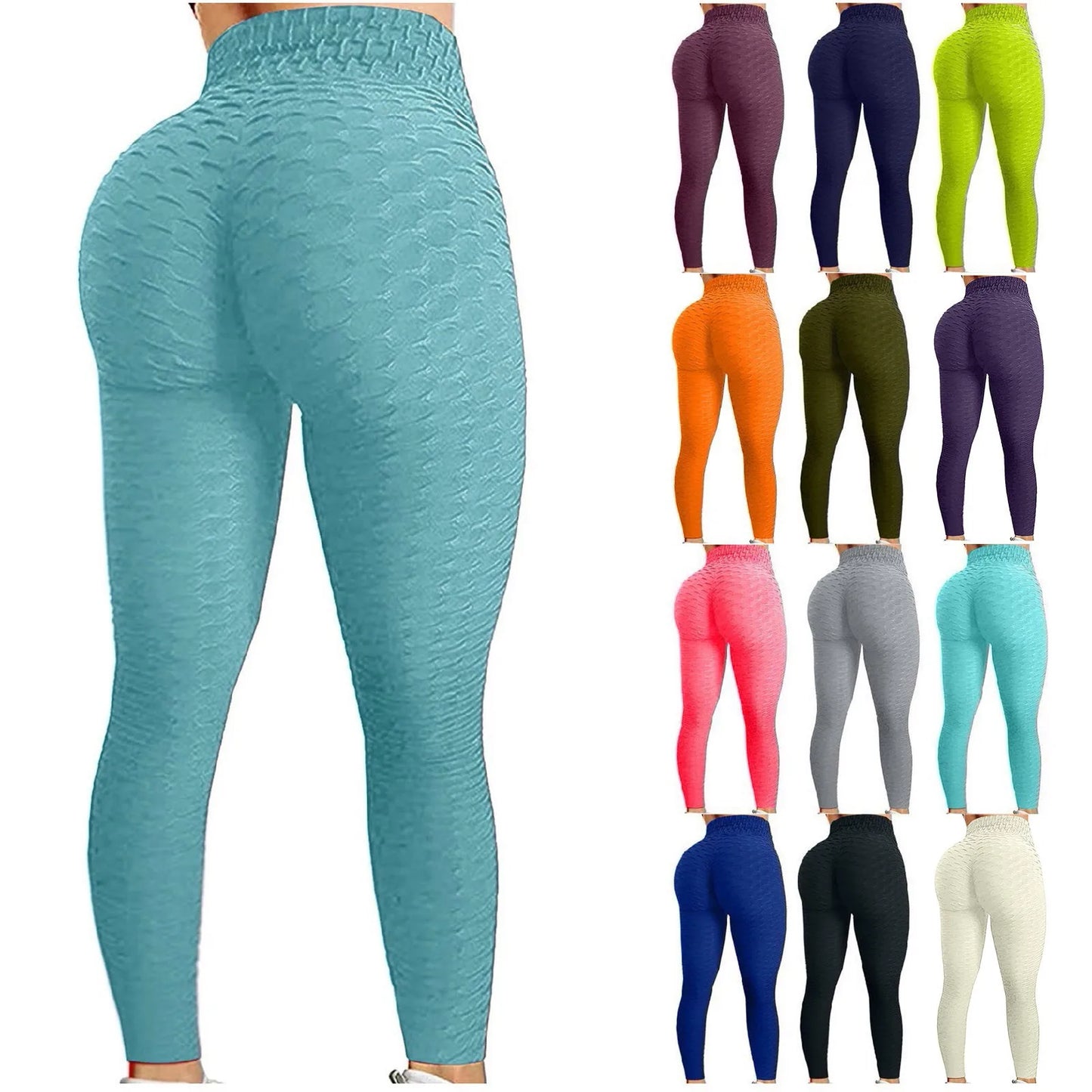 Mallas de Yoga para mujer, pantalones ajustados de cintura alta para correr, deportes de realce, gimnasio, secado rápido, trotar, correr, entrenamiento femenino, pantalones largos