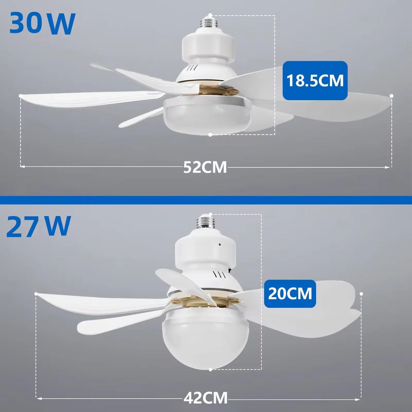 Ventilador de techo LED con control remoto para atenuación, adecuado para sala de estar, estudio, uso doméstico