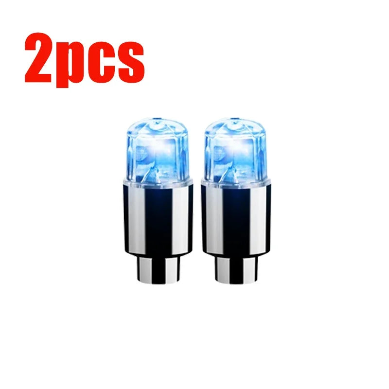 Luz ambiental para buje de coche, luces LED para neumáticos de bicicleta, lámpara de neón universal para coche, luces para tapa de válvula, bombilla intermitente colorida decorativa para neumáticos