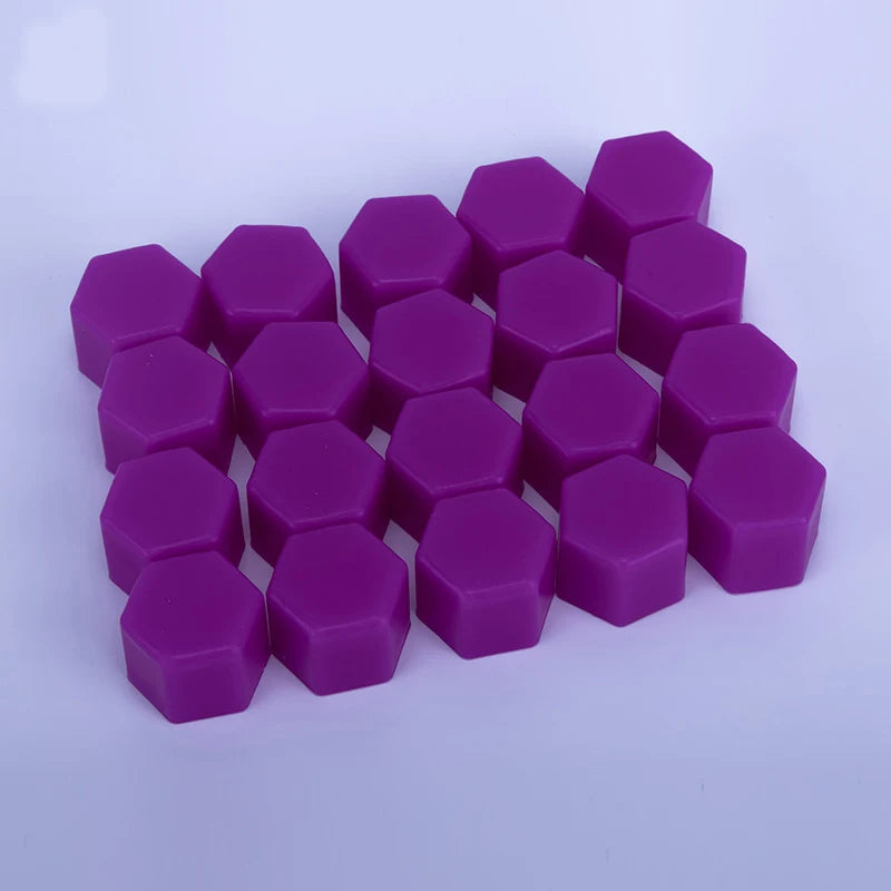 20 tapones hexagonales de silicona de 17/19/21 mm, luminosos, para tuercas de rueda de coche, tapones de silicona para tornillos, para decoración exterior de neumáticos.