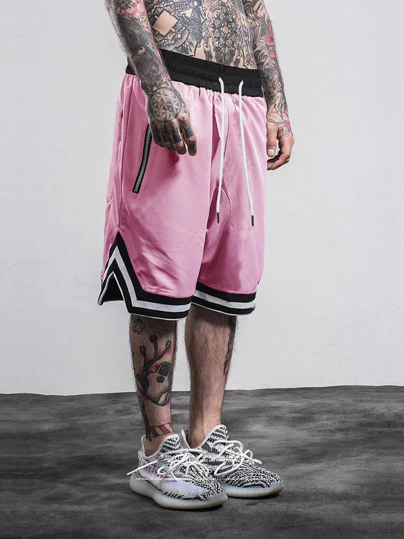 Pantalones cortos deportivos de baloncesto para hombre, de malla, de secado rápido, para gimnasio, para verano, para correr, informales, transpirables.