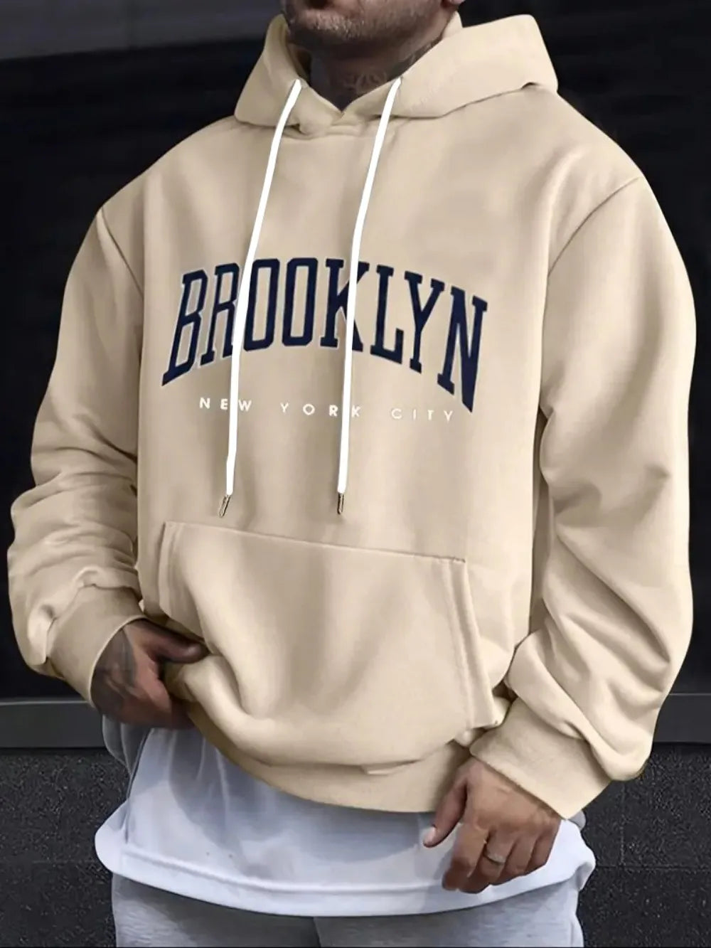 sudadera nueva moda de otoño para hombres con estampado de letras cómoda y suave Sudadera con capucha deportes urbanos al aire libre ropa casual
