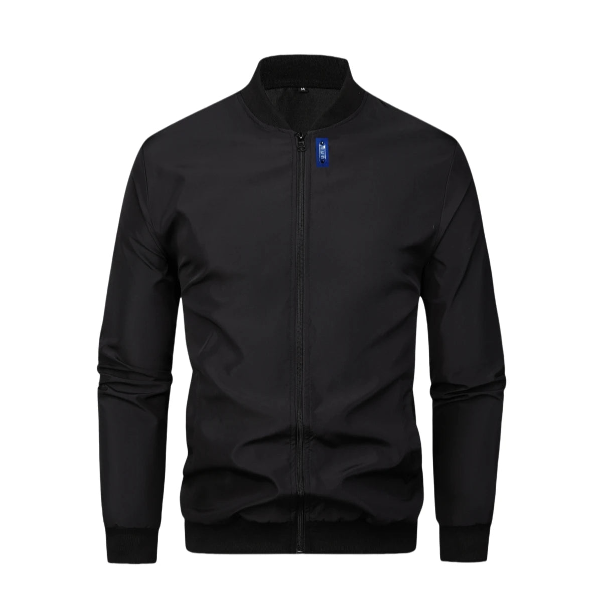 chaqueta corta holgada de Color sólido con cuello de béisbol para hombres de negocios Casual abrigo fino tendencia