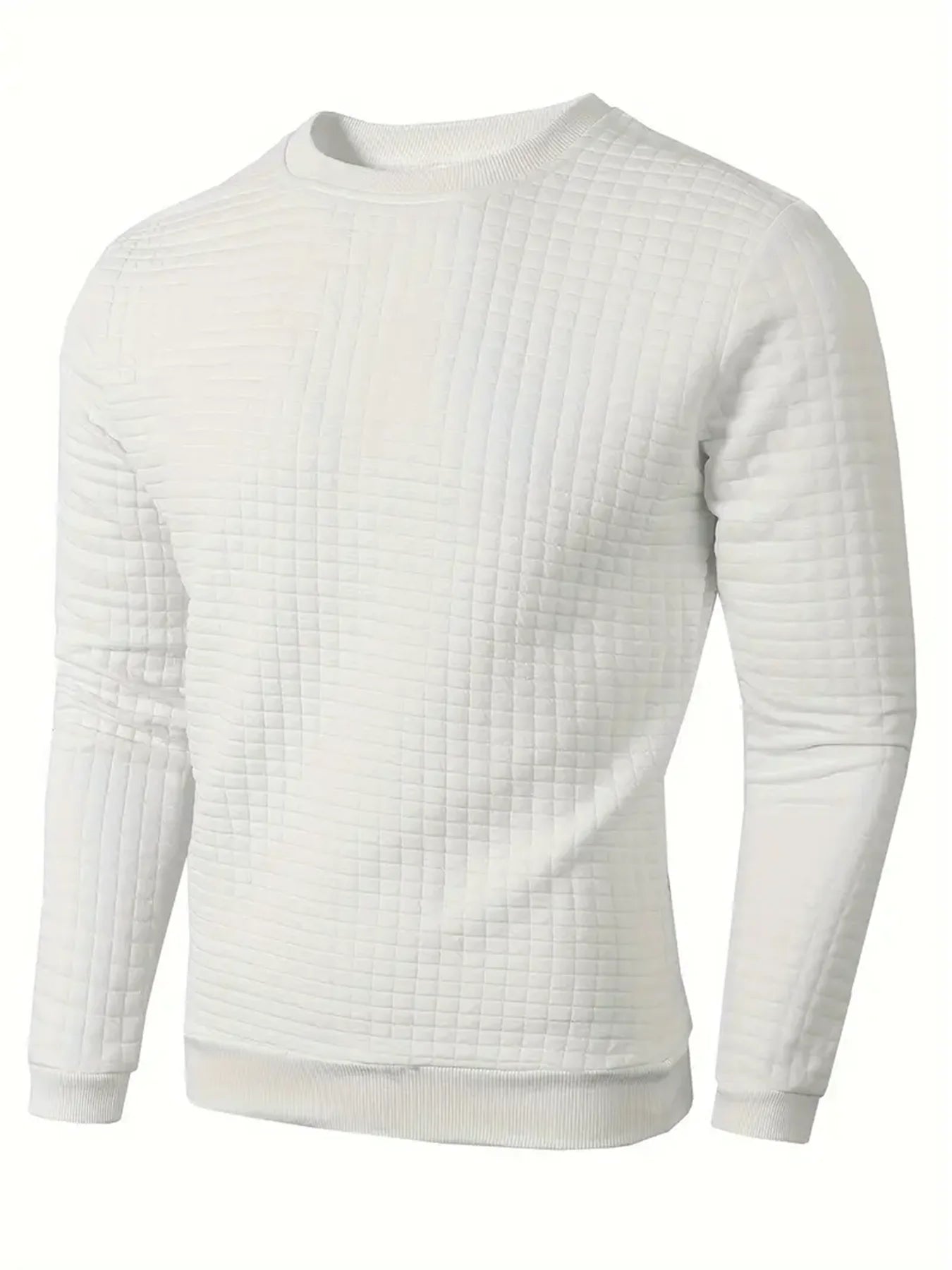 jersey de espesor de invierno para hombre, suéteres ajustados cálidos de manga larga de Color sólido con cuello redondo, suéter para hombre, ropa masculina