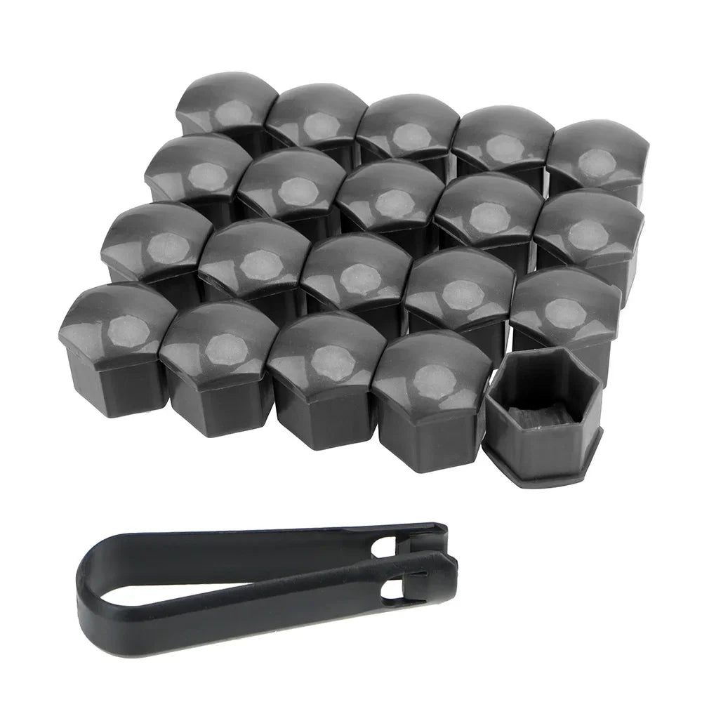 20 unidades Tapas protectoras para tuercas de rueda de coche, 17/19/21 mm, antioxidantes,( Mira que llave coge tu tuerca antes de comprar )