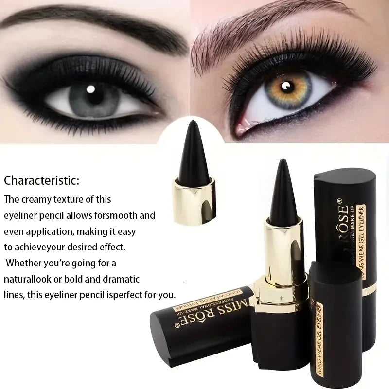 3 unidades, lápiz de ojos resistente al sudor, fácil de colorear, accesorios de maquillaje diario para mujeres y niñas.